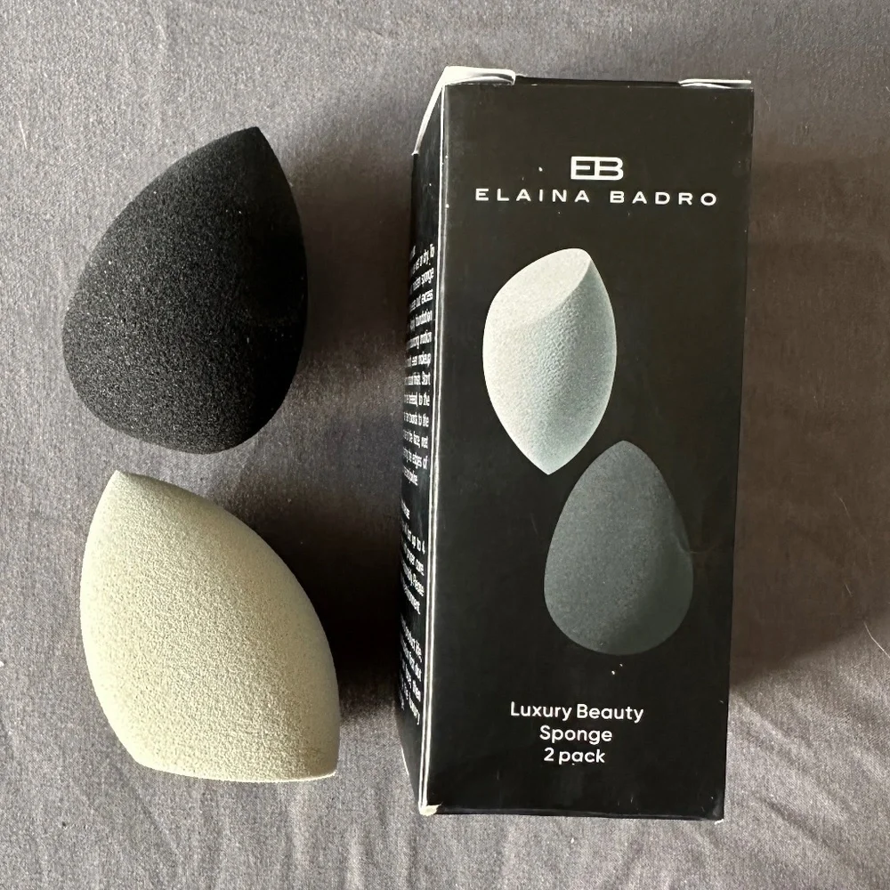 Elaina Badro Set of 2 Luxury Beauty Makeup Sponges BRAND NEW